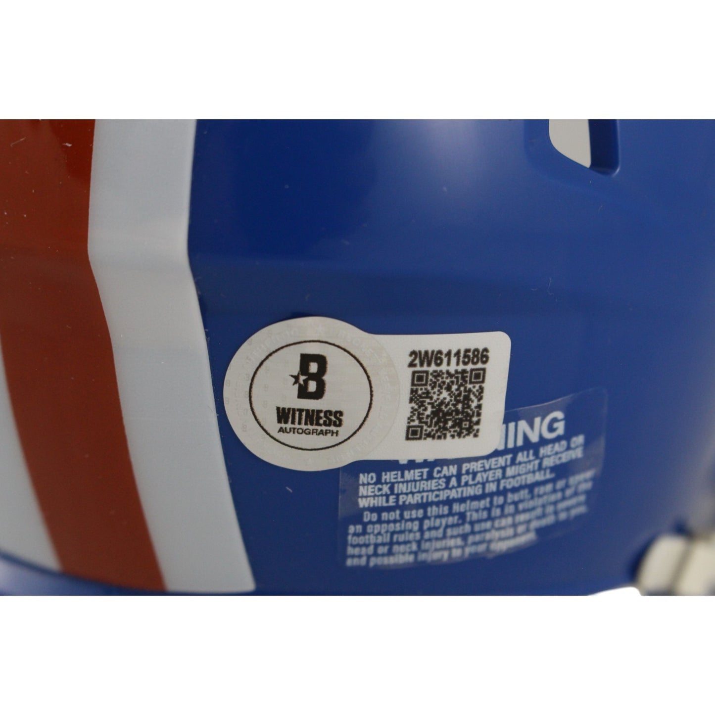 Rod Smith Autographed Denver Broncos Throwback Mini Helmet (BAS Witnessed)