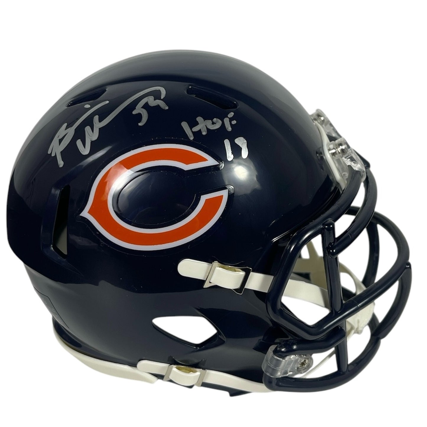 Brian Urlacher Signed Chicago Bears Mini Helmet HOF 18 BAS