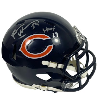 Brian Urlacher Signed Chicago Bears Mini Helmet HOF 18 BAS