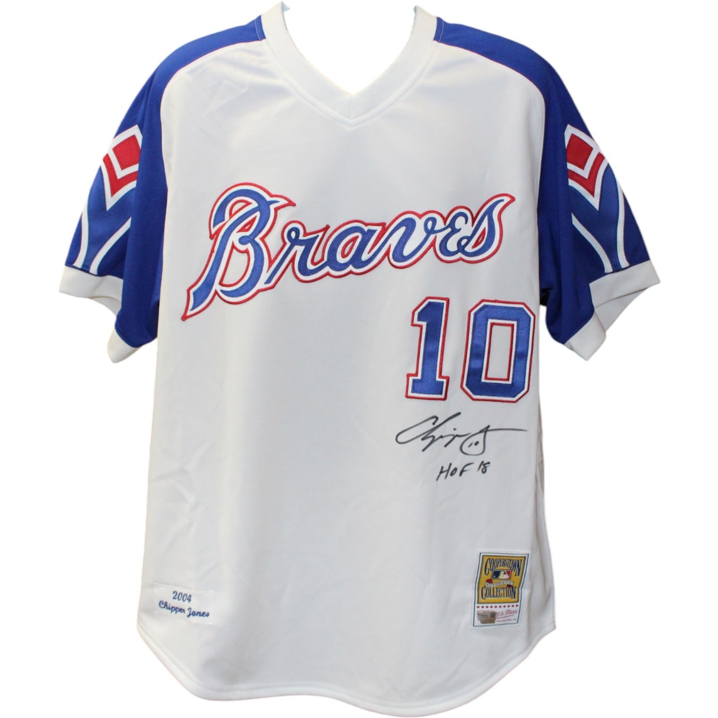 Chipper Jones Signed Atlanta Braves Mitchell & Ness Throwback Jersey (HOF)