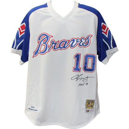Chipper Jones Signed Atlanta Braves Mitchell & Ness Throwback Jersey (HOF)