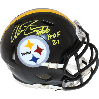 Alan Faneca Autographed Pittsburgh Steelers Speed Mini Helmet HOF BAS