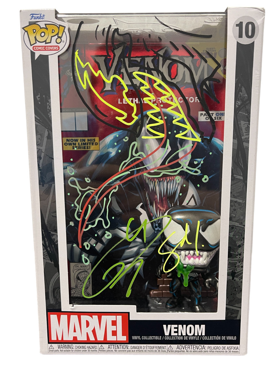 Tom Hardy Signed Venom Funko Pop #10 with Sam De La Rosa Sketch