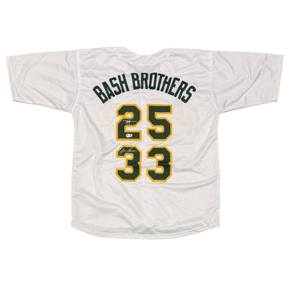 Jose Canseco & Mark McGwire Signed Oakland Bash Brothers Custom Jersey