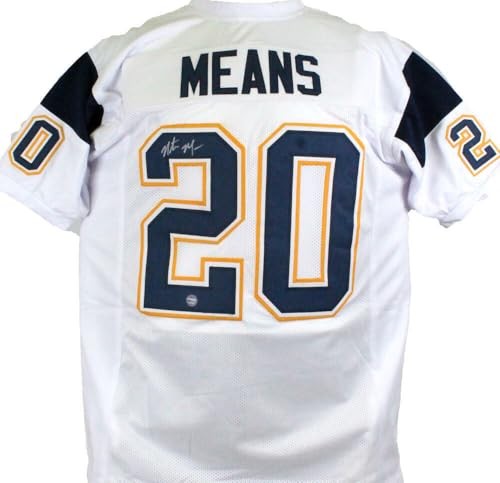 Natrone Means Signed San Diego Chargers Custom White Jersey