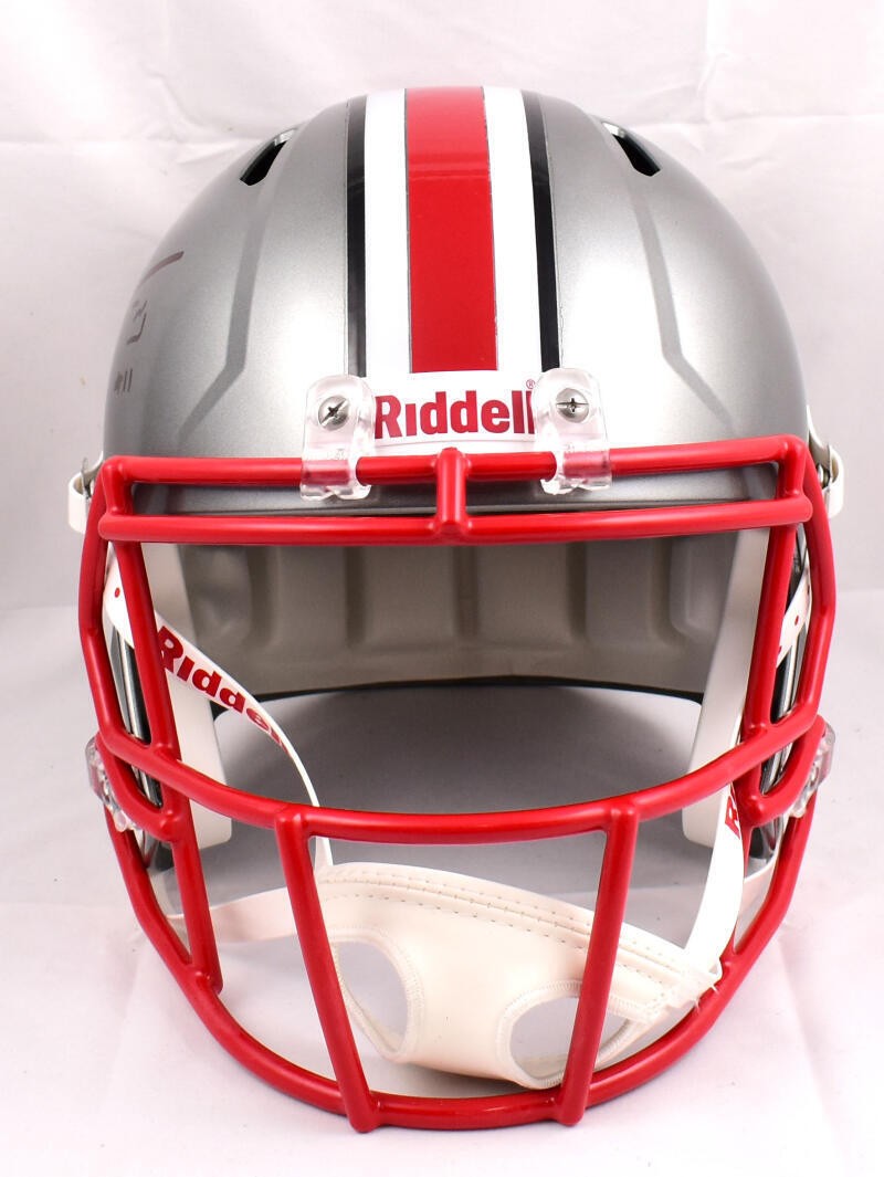 Jaxon Smith-Njigba Signed Ohio State Buckeyes Full Size Flash Speed Helmet