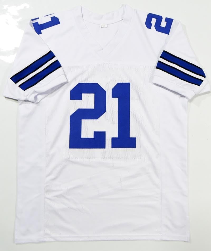 Ezekiel Elliott Signed White Custom Jersey