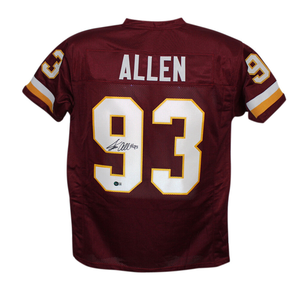 Jonathan Allen Autographed Washington Burgundy Custom Jersey (Beckett)
