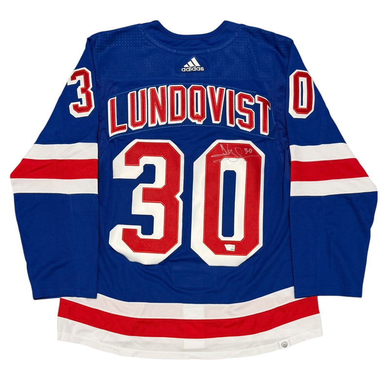Henrik Lundqvist New York Rangers Signed Adidas Blue Jersey