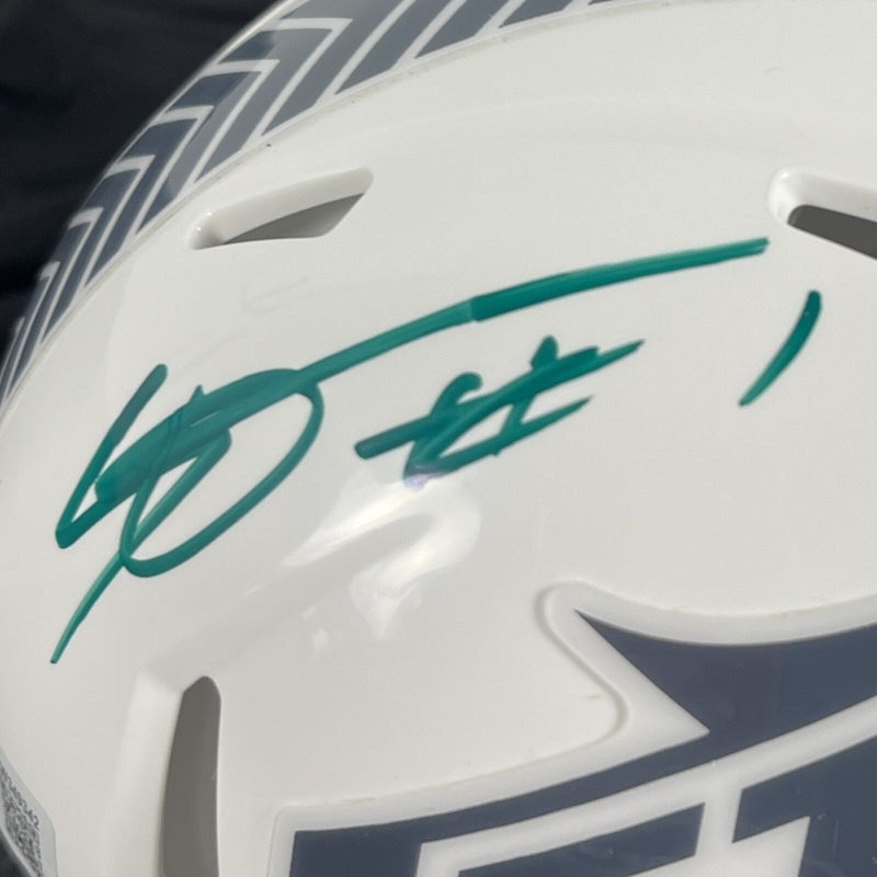 Sauce Gardner Signed New York Jets 2024 Salute Mini Helmet (Beckett WIT)
