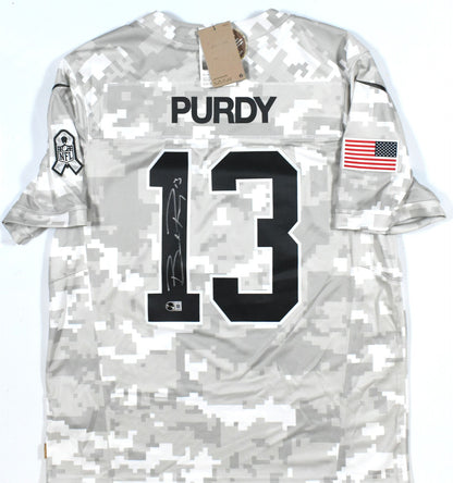 Brock Purdy Autographed San Francisco 49ers Salute to Service Jersey