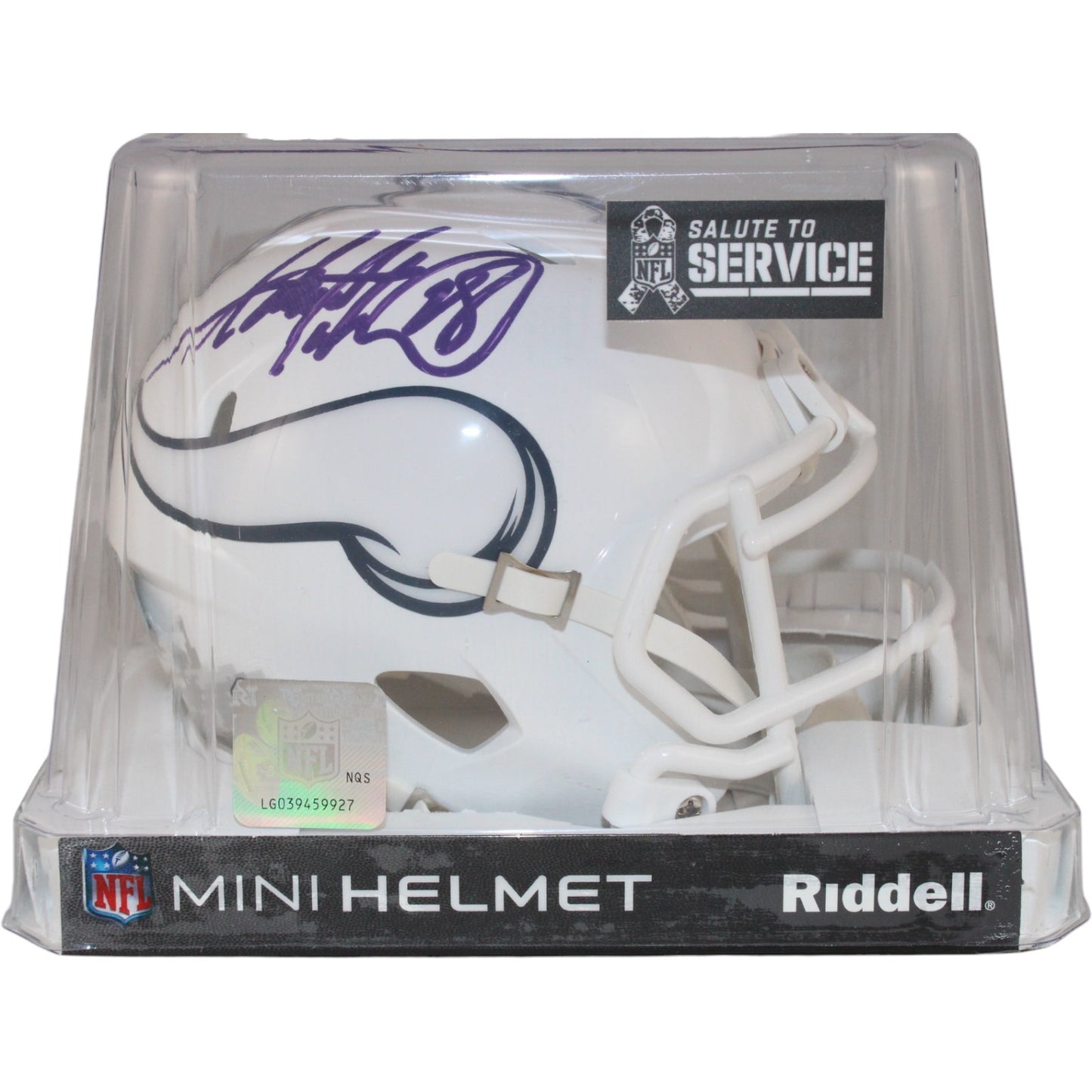 Adrian Peterson Minnesota Vikings 2024 Salute to Service Mini Helmet