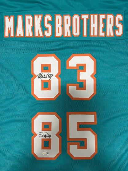 Mark Clayton & Mark Duper Signed Miami Dolphins Custom Jersey