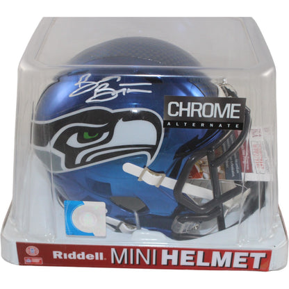 Brian Bosworth Seattle Seahawks Signed Chrome Mini Helmet
