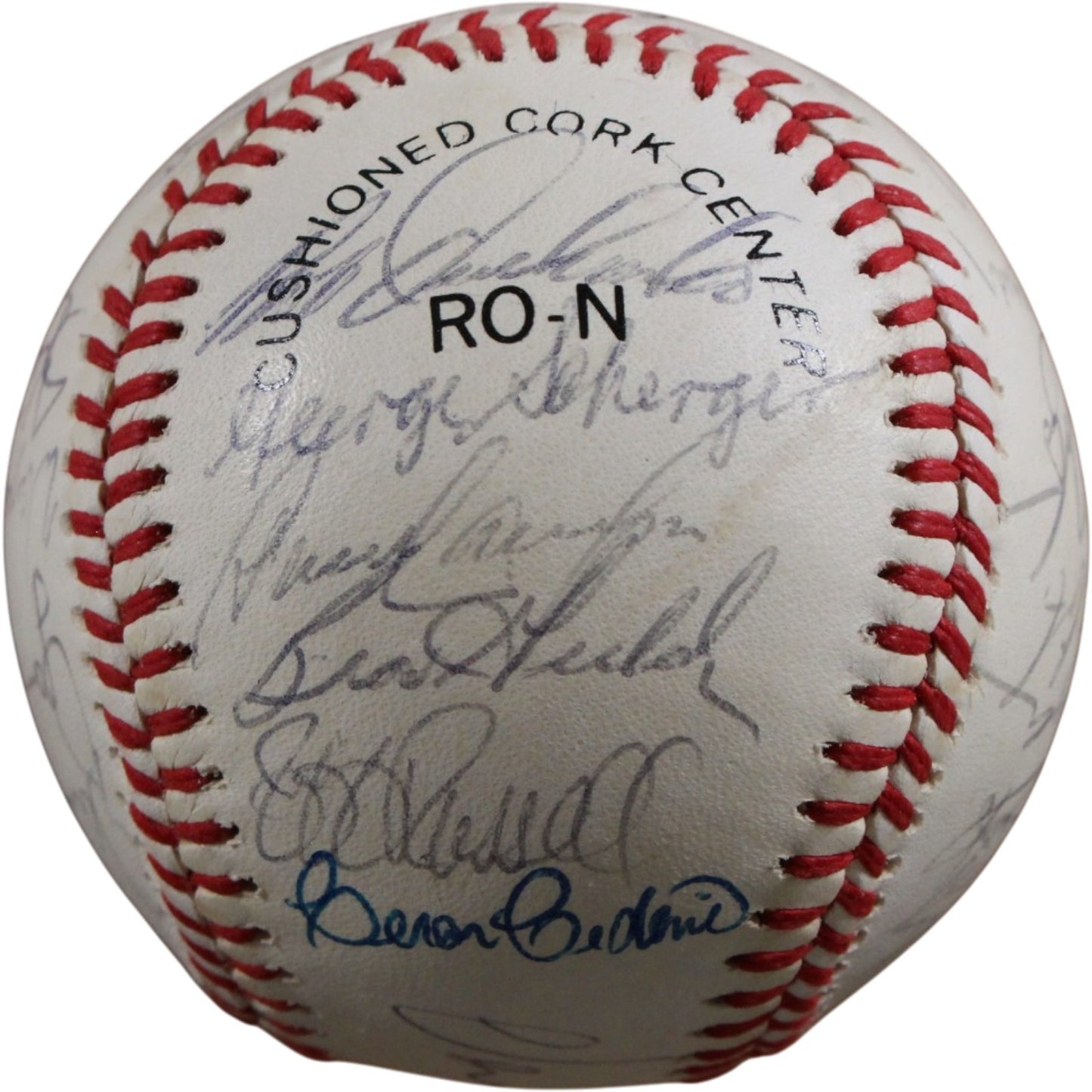 Cincinnati Reds 1984 Team Signed Baseball (27 Sigs) - Perez, Parker