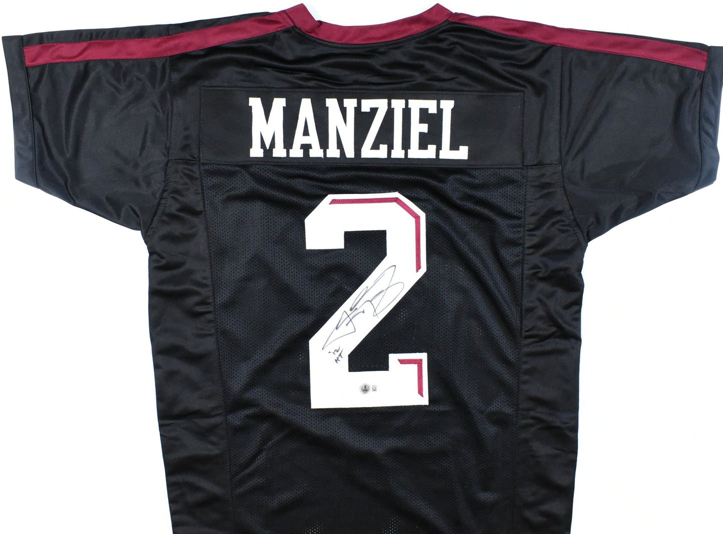 Johnny Manziel Autographed Black Custom Jersey with '12 Heisman Inscription