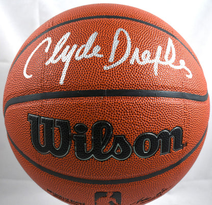 Clyde Drexler Signed Wilson NBA Authentic Basketball