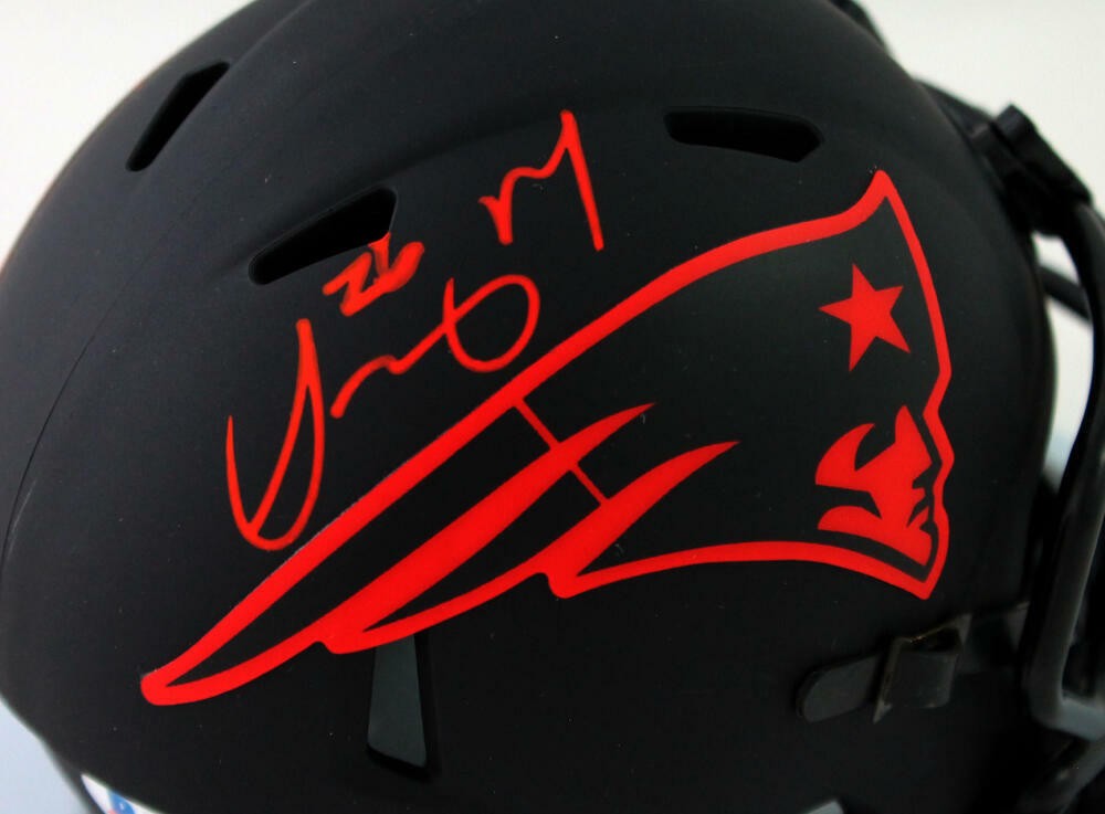 Sony Michel Signed New England Patriots Eclipse Speed Mini Helmet