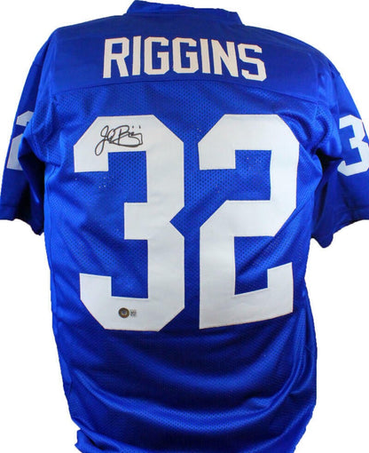 John Riggins Signed Blue Custom College Jersey
