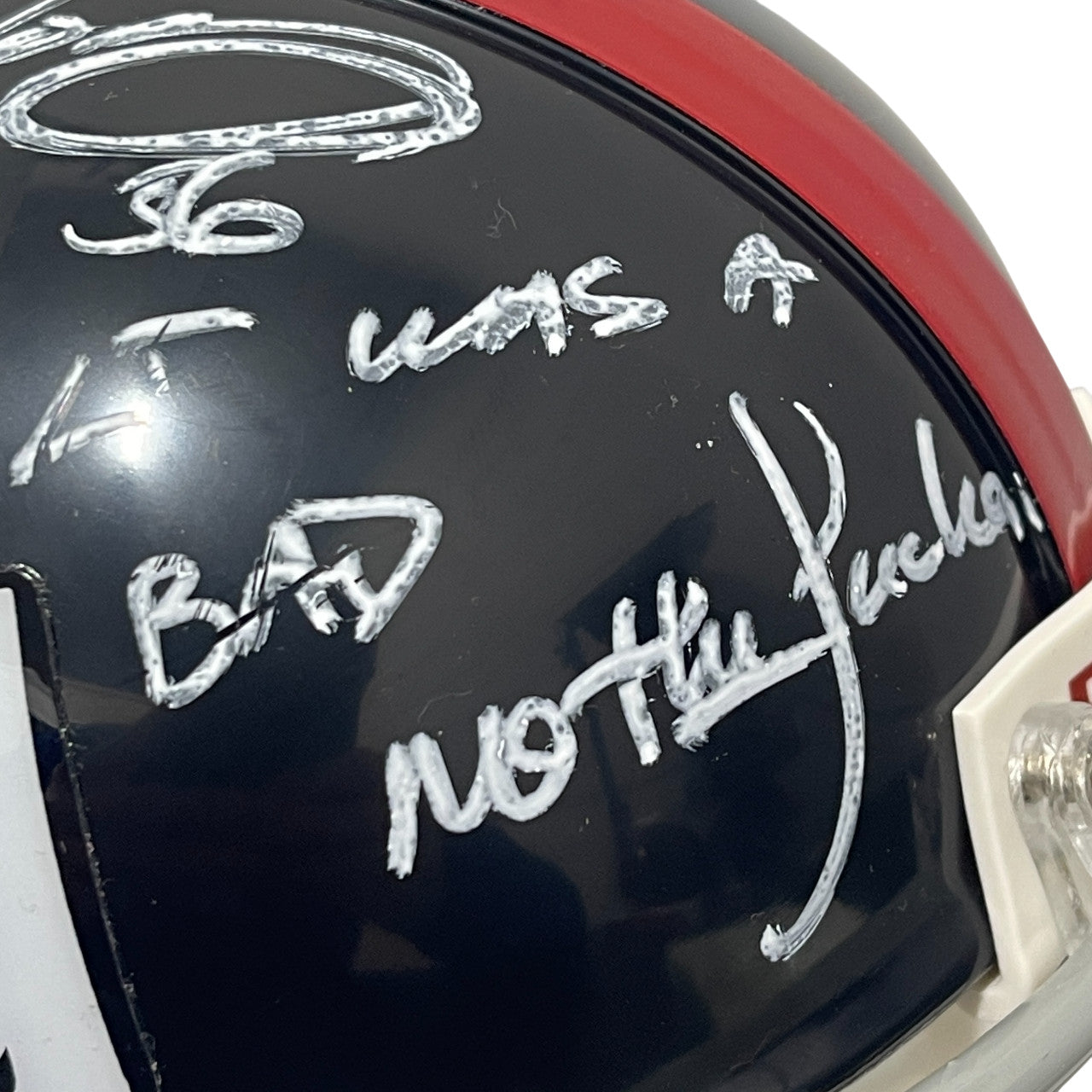 Lawrence Taylor Signed Giants Throwback Mini Helmet with "Bad MFer" Inscription