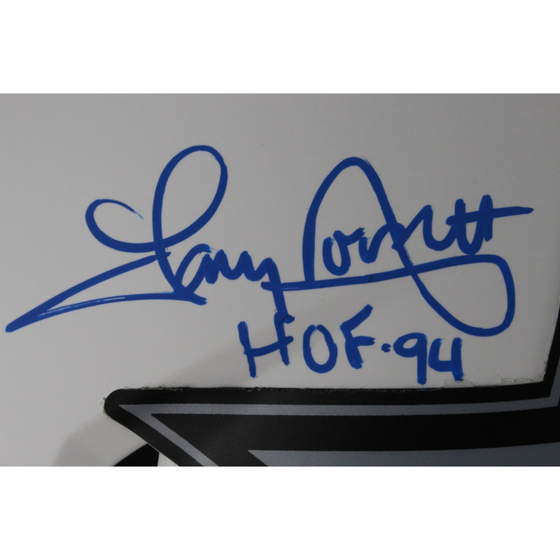 Drew Pearson, Roger Staubach & Tony Dorsett Signed Dallas Cowboys Lunar Helmet