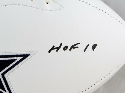 Gil Brandt Signed Dallas Cowboys Logo Football (HOF Inscription)