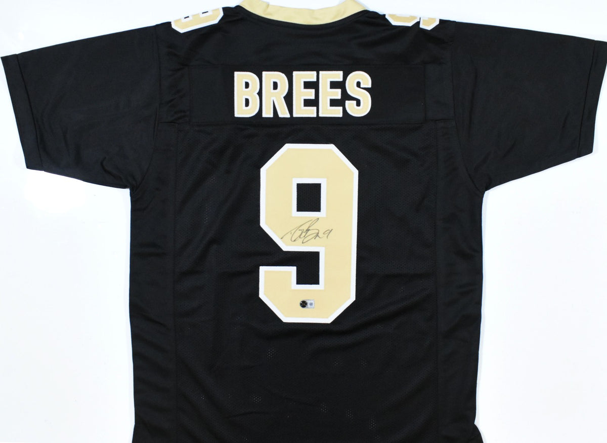 Drew Brees Autographed New Orleans Saints Custom Black Jersey