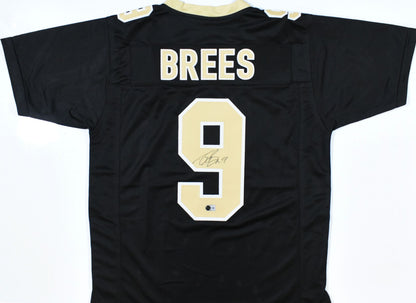 Drew Brees Autographed New Orleans Saints Custom Black Jersey