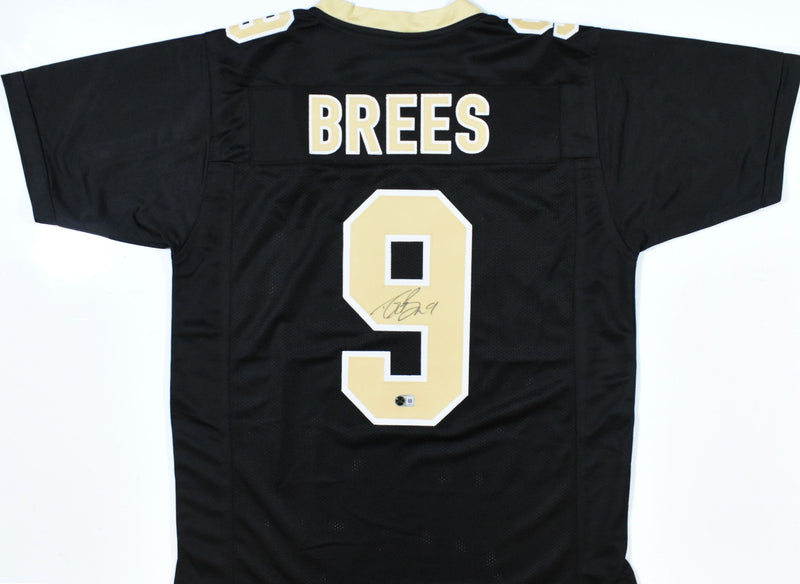 Drew Brees Autographed New Orleans Saints Custom Black Jersey