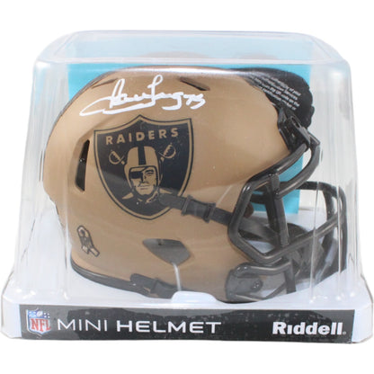 Howie Long Signed Las Vegas Raiders 2022 Salute to Service Mini Helmet