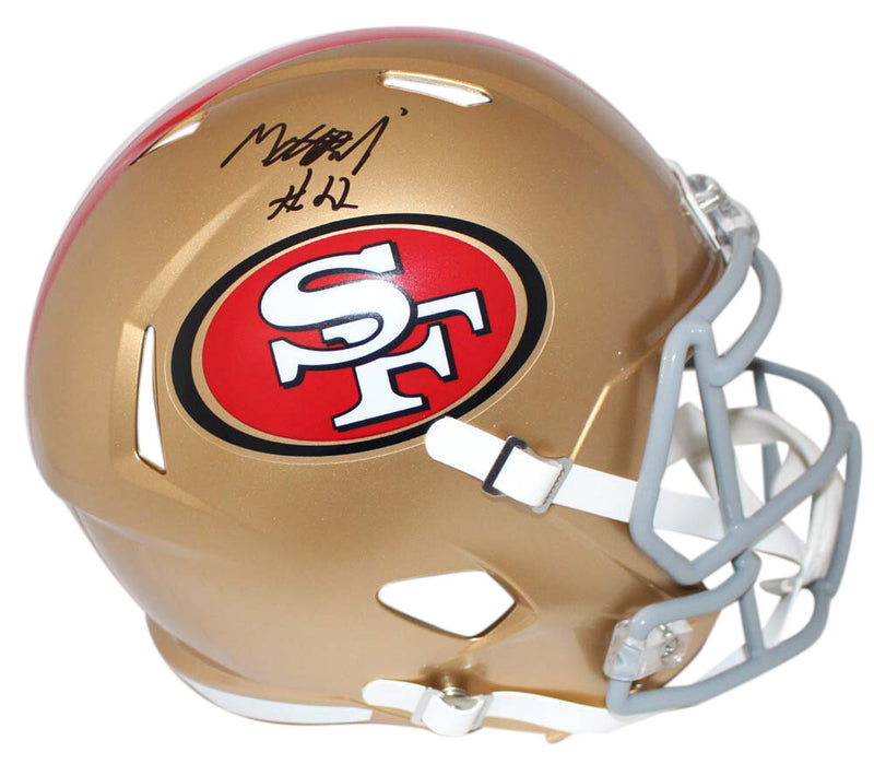 Matt Breida San Francisco 49ers Autographed Full Size Speed Replica Helmet