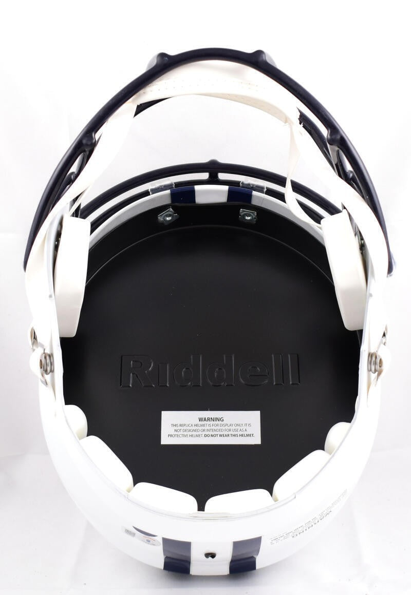 Emmitt Smith Signed Dallas Cowboys Full Size Flat White Speed Helmet