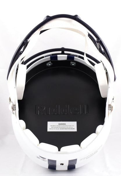 Emmitt Smith Signed Dallas Cowboys Full Size Flat White Speed Helmet