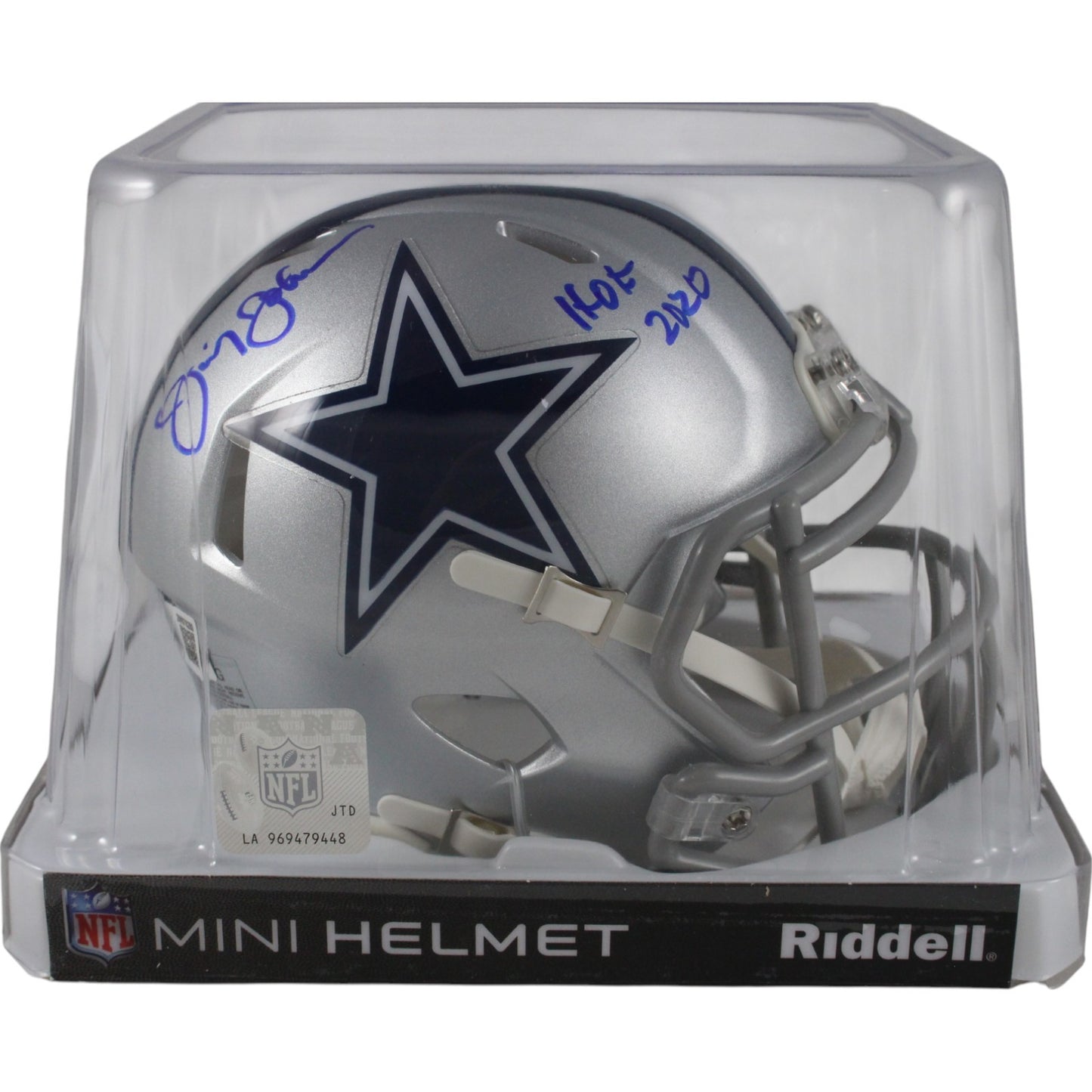 Jimmy Johnson Dallas Cowboys Autographed HOF Mini Helmet Beckett