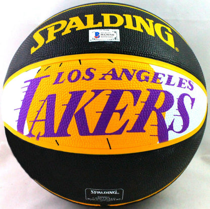Kyle Kuzma Autographed Los Angeles Lakers Logo Black Basketball