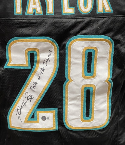 Fred Taylor Signed Jacksonville Jaguars Jersey Black Pride of the Jaguars