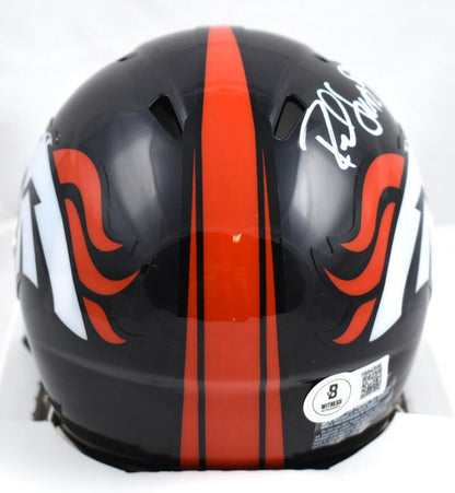 Rod Smith Signed Denver Broncos White Speed Mini Helmet
