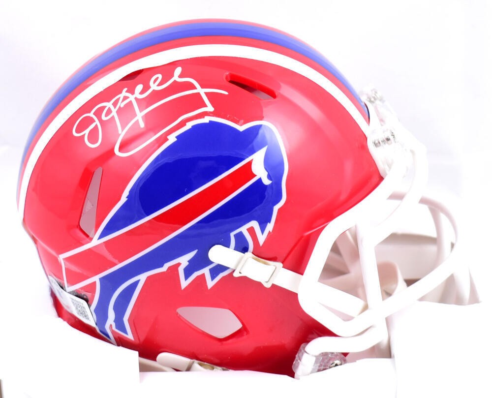 Jim Kelly Signed Buffalo Bills 1987-2001 Throwback Speed Mini Helmet