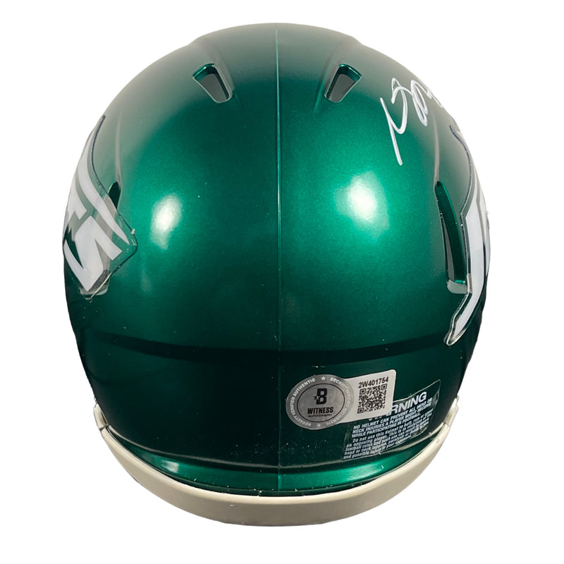 Davante Adams Signed New York Jets Riddell Speed Mini Helmet (Beckett COA)