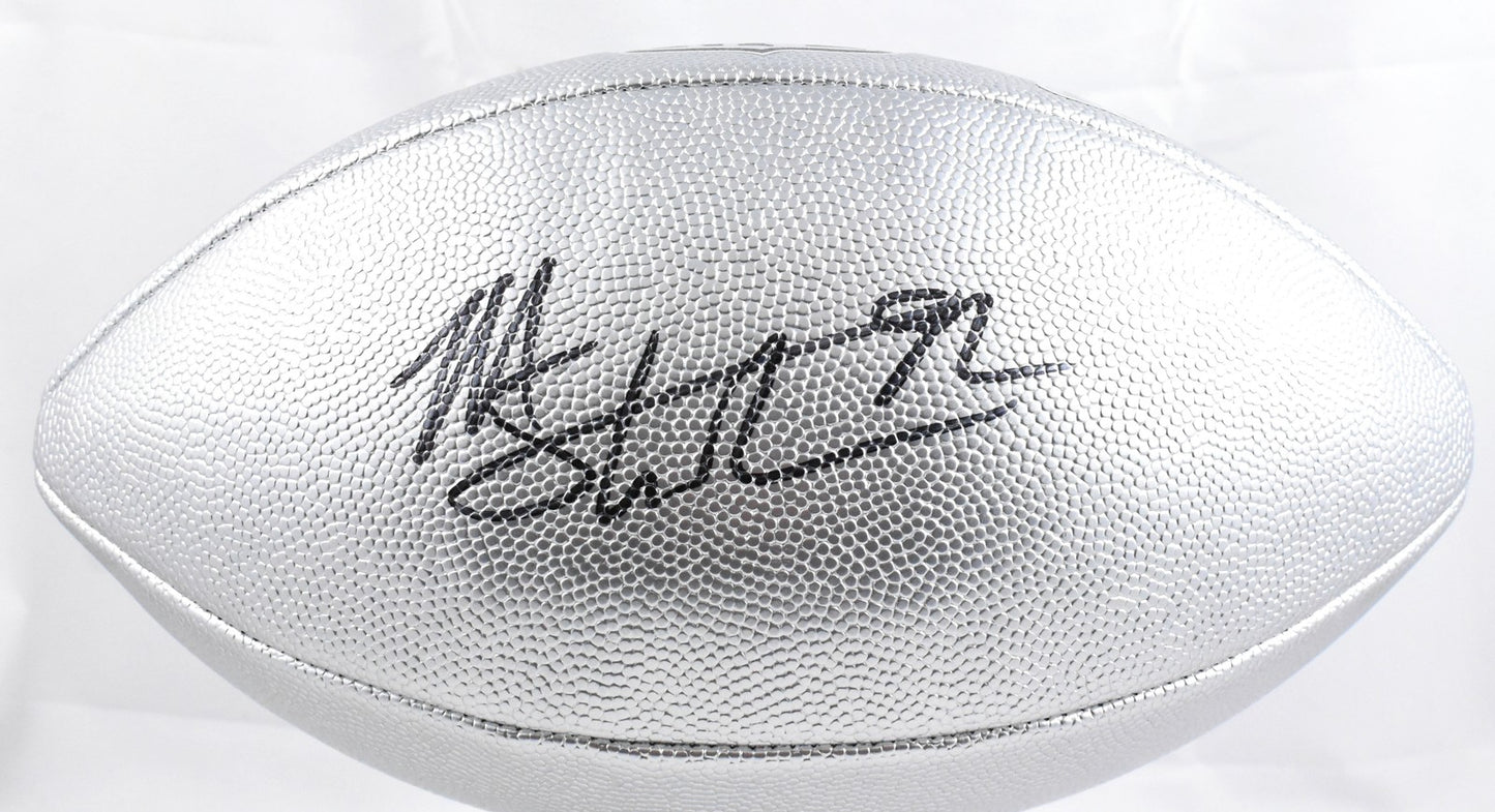 Michael Strahan Signed New York Giants Silver Replica Duke Football
