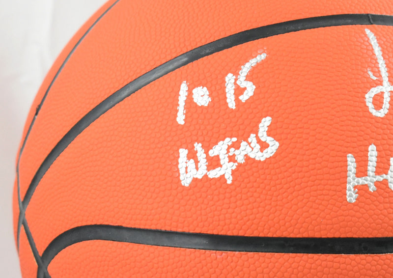 Jim Boeheim Signed Wilson Basketball - 1015 Wins, HOF 2005 Inscriptions