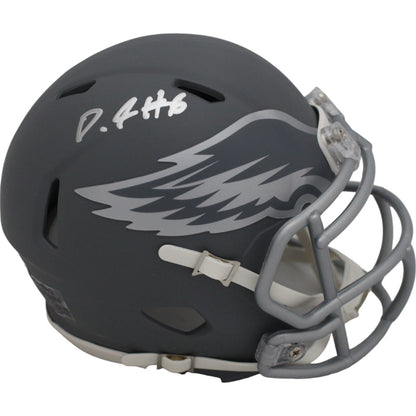 Devonta Smith Signed Philadelphia Eagles Slate Mini Helmet