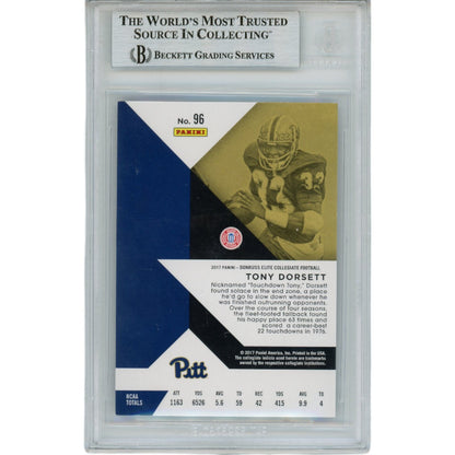 Tony Dorsett Autographed Pittsburgh Panthers 2017 Donruss Elite Trading Card