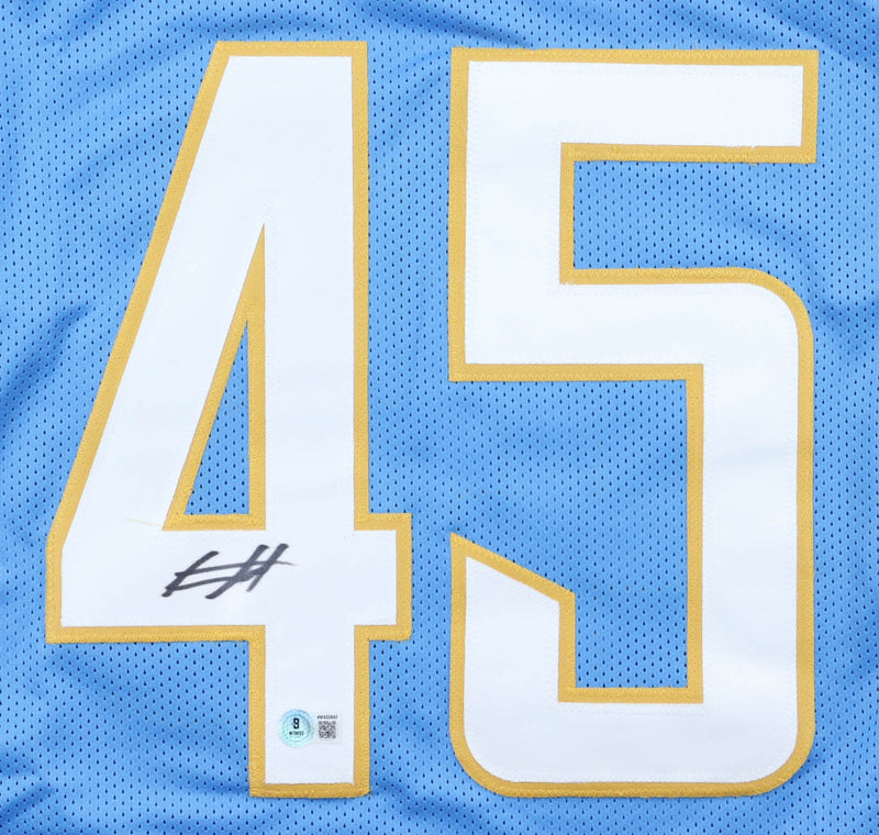 Tuli Tuipulotu Autographed Los Angeles Chargers Light Blue Jersey
