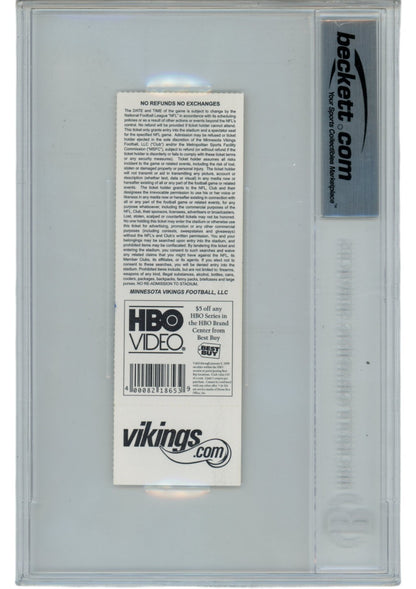 Adrian Peterson Autographed Minnesota Vikings Slabbed Ticket Stub (2007 ROY)