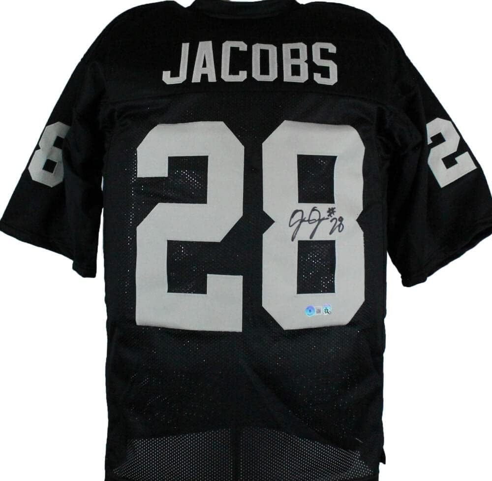 Josh Jacobs Autographed Black Custom Jersey