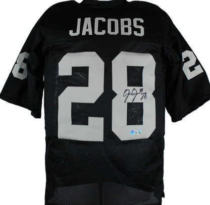 Josh Jacobs Autographed Black Custom Jersey