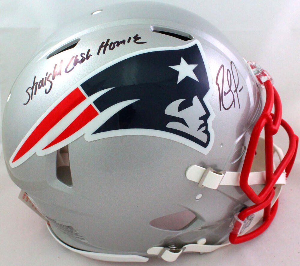 Randy Moss Signed New England Patriots Full Size Speed Authentic Helmet