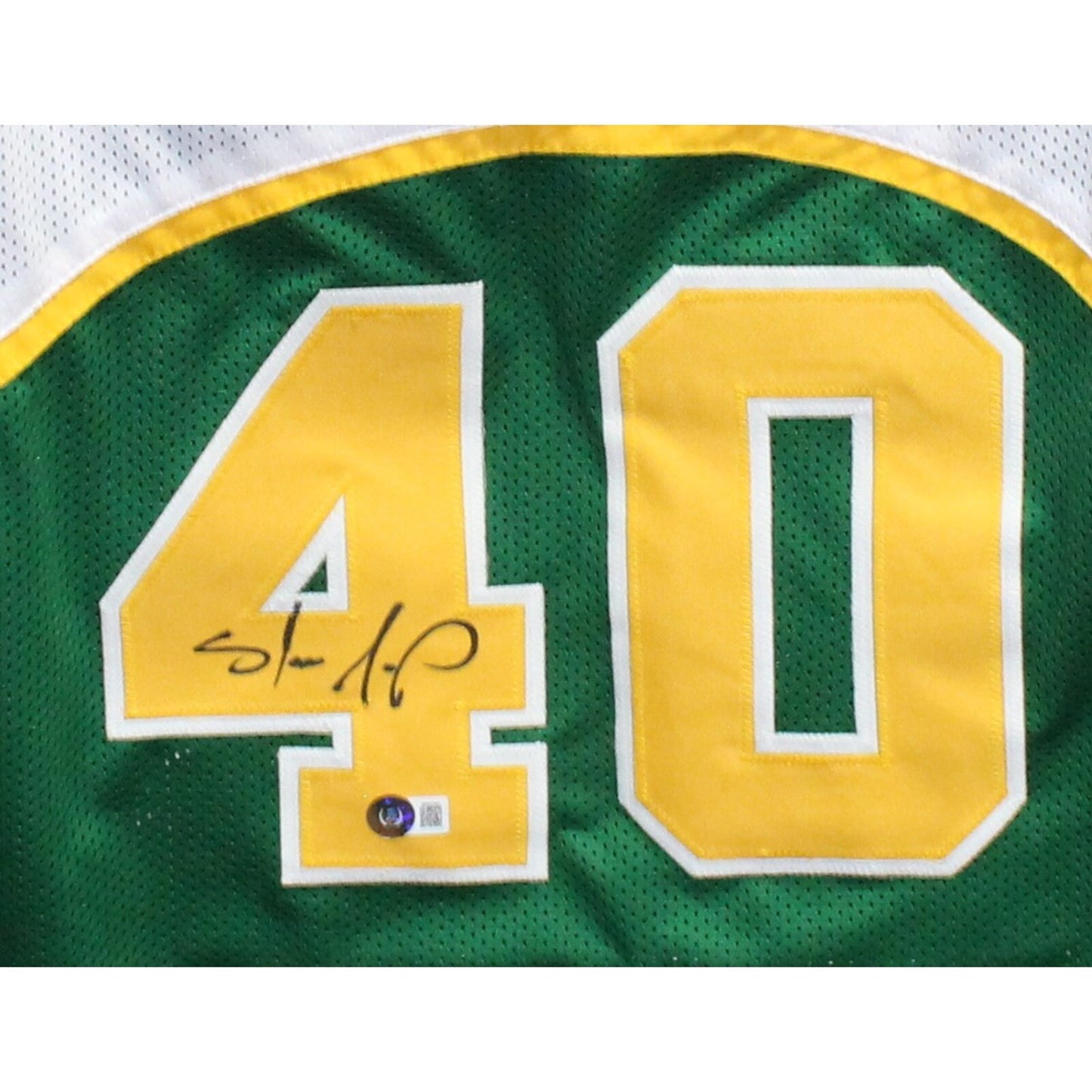 Shawn Kemp Autographed Seattle SuperSonics Pro Style Green Jersey
