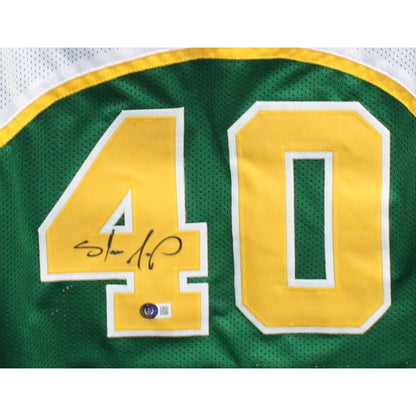 Shawn Kemp Autographed Seattle SuperSonics Pro Style Green Jersey